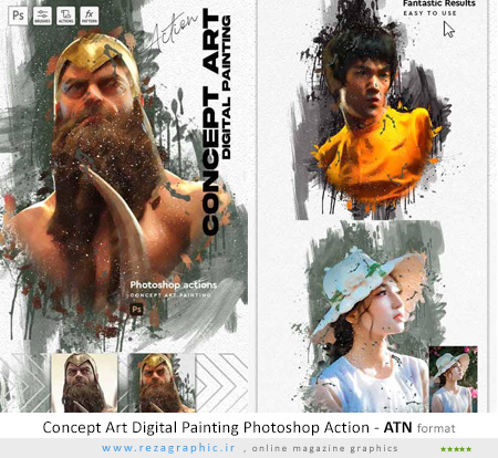 اکشن فتوشاپ نقاشی دیجیتالی کانسپت آرت - Concept Art Digital Painting Photoshop Action 